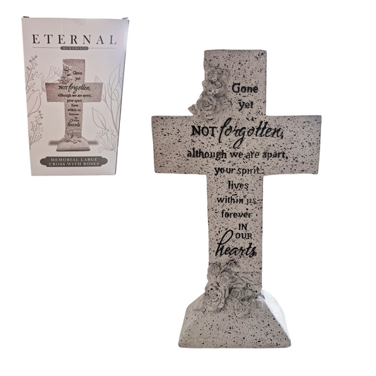 Eternal Memorial Large Cross with Roses