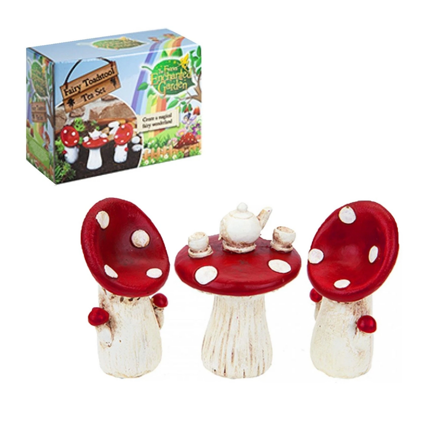 Secret Fairy Garden Toadstool Tea Set