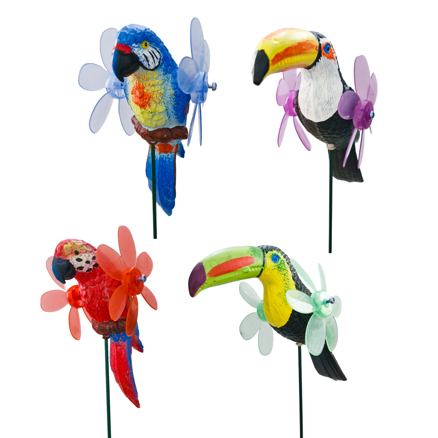Parrot Windmill Garden Stake