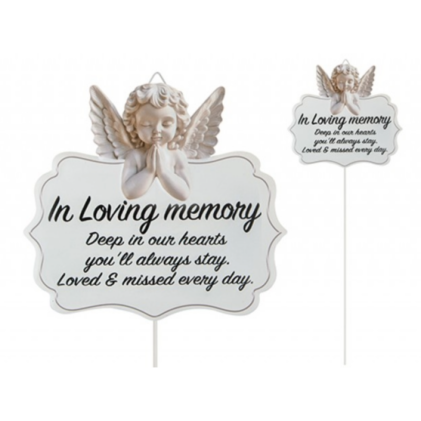 Eternal Memorial Cherub Praying In Loving Memory