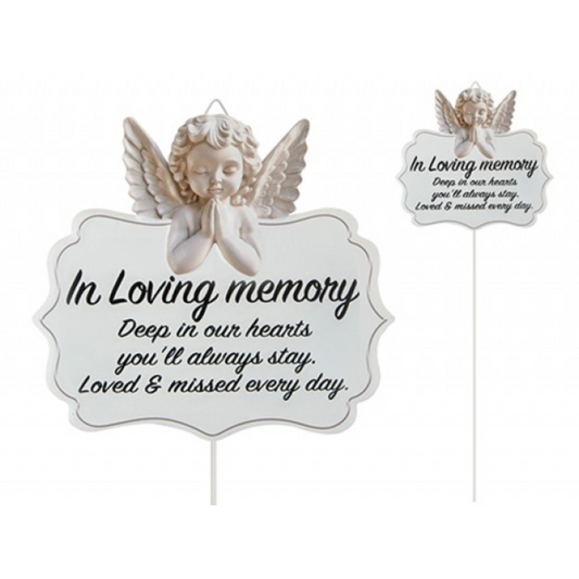 Eternal Memorial Cherub Praying In Loving Memory