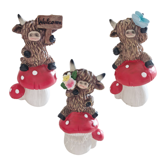 Highland Cow on Toadstool