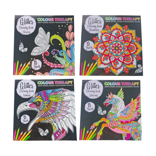 Adult Glitter Colour Therapy Book