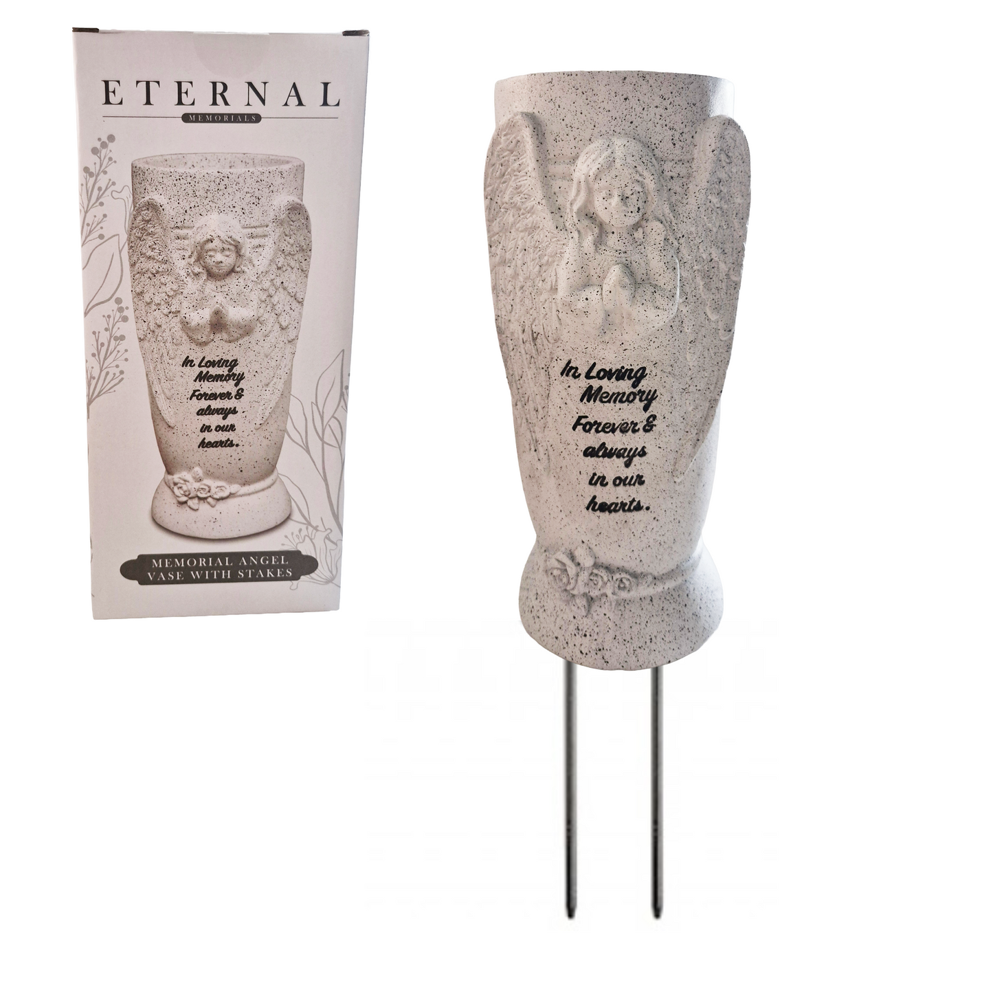 Eternal Memorial Angel Flower Vase in Loving Memory