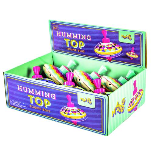 Small Humming Top Retro Spinning Tin Top Toy