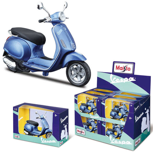 1:12 Vespa Primavera 150 White Red Blue Maisto Scooter Motorcycle Diecast