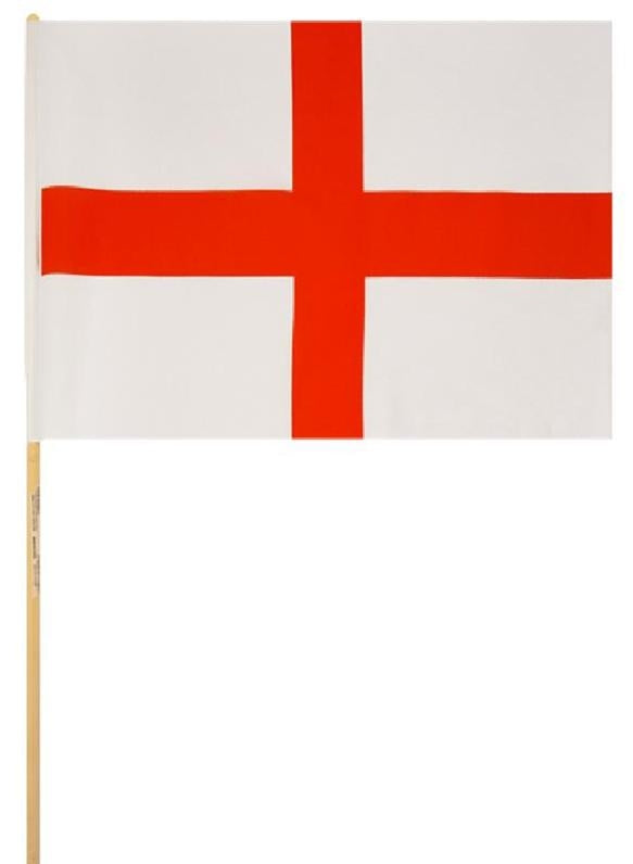 48 England Flags St Georges Hand Waving Flag Large 45cm by 30cm