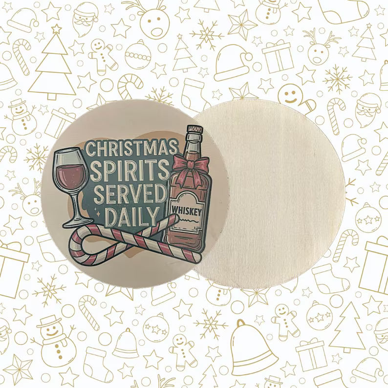 Handmade Funny Christmas Coasters