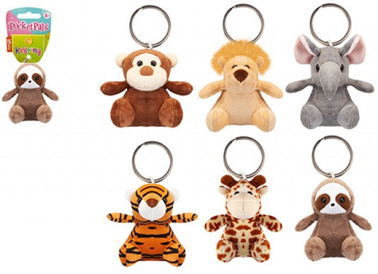 Wild Animal Plush Keychain