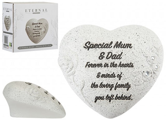 Eternal Memorial Heart Special Mum & Dad
