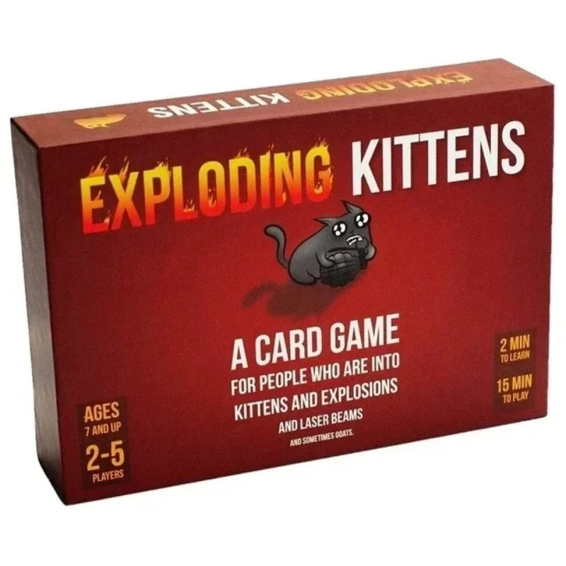 Exploding Kittens Original Edition - 2-5 Players - Ages 7+ - 15 Minutes to Play - High Stakes Card Game - Party Game, Family Game Night, Kid and Adult Card Game