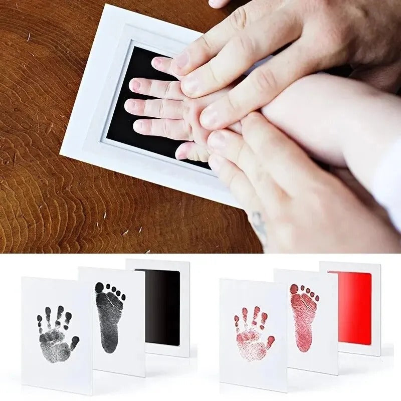 Non-Toxic Baby Handprint & Footprint Kit – Newborn Souvenir Ink Pad for Baby Gifts