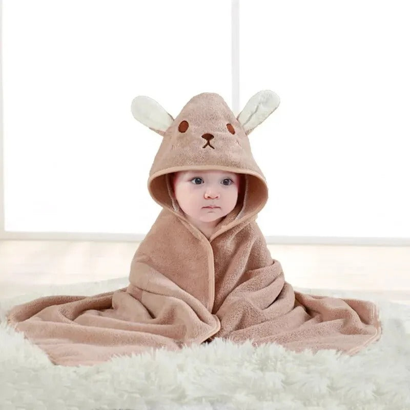 Animal Hooded Baby Bath Towel – Soft Newborn Towel Blanket, Toddler Bathrobe & Warm Swaddle Wrap for Boys and Girls