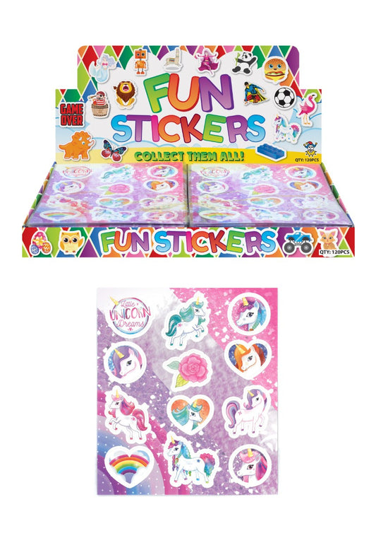 120 Sheets of 12 Unicorn Stickers