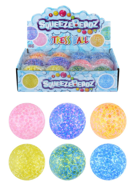 12 Squeeze Stress Balls with Beads