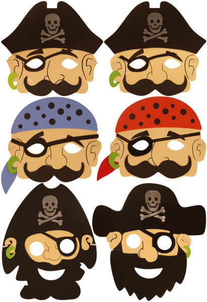 24 Pirate Eva Masks