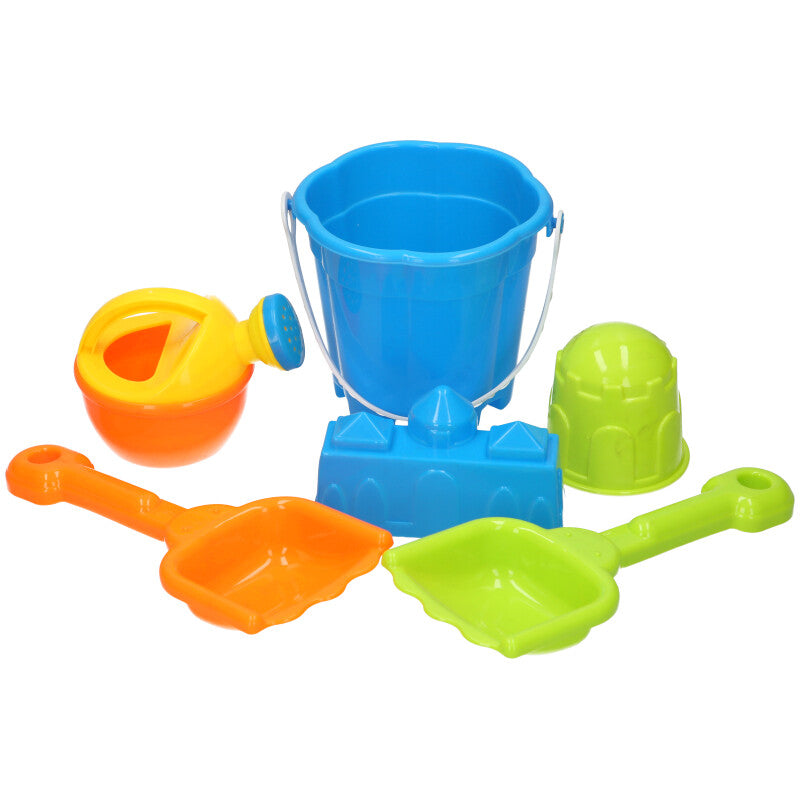 Kids Beach Set Bucket Spade Watering Can and Accessories 6pc Set