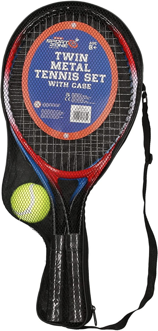 Junior 2 Player Tennis Set 2 Racket and 2 Balls Outdoor Toy Play Game Set