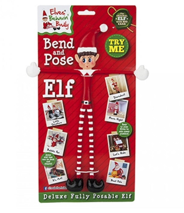 Bendy Christmas Elf Figure 30cm