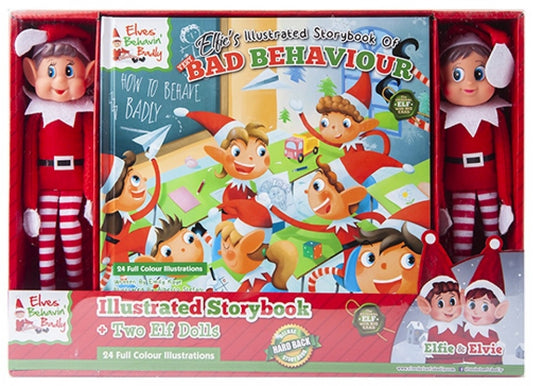 Story Book with Boy & Girl Elf GIFT SET