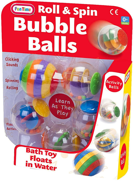 Roll & Spin Bubble Activity Balls