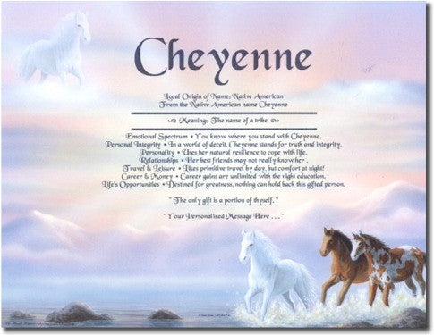 First Name Meaning Print Horses