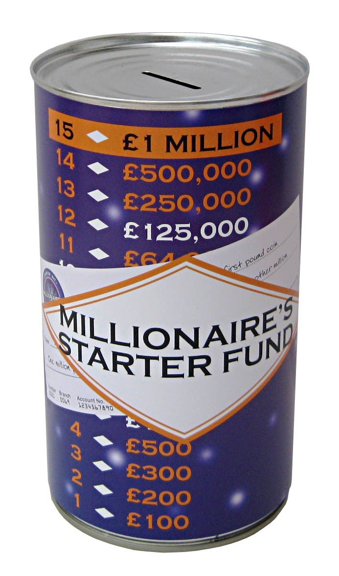 Millionaire Cash Can Savings Tin Large