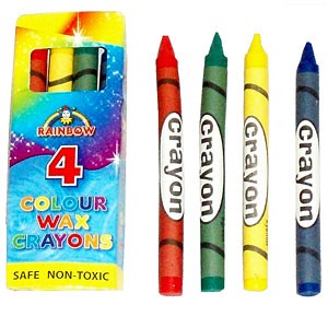 Wax Crayons 4 in Box