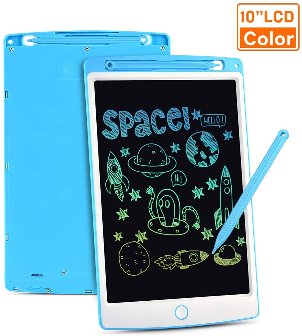 WOW Tastic W93480 LCD Drawing 10 INCH Kids Learning Tablet Blue