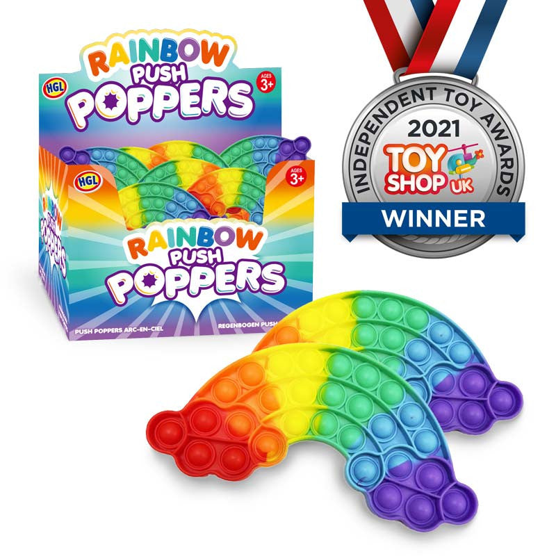 Rainbow Shaped Push Popper Toy