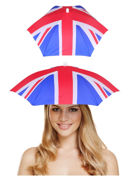 Union Jack Umbrella Hat Adult