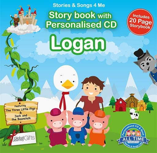 Personalised Songs & Story Book for Logan