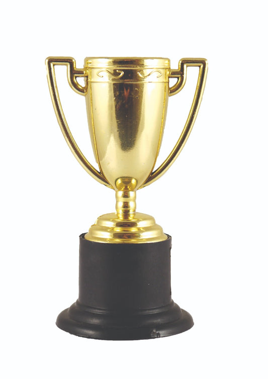Mini Plastic Trophy Toy in Gold