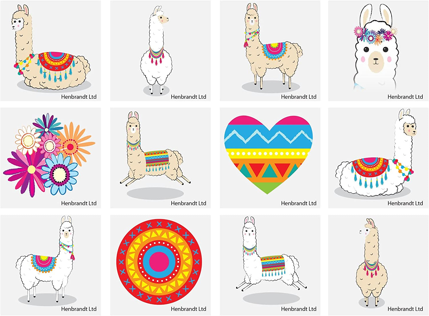 6 Llama Kids Tattoos