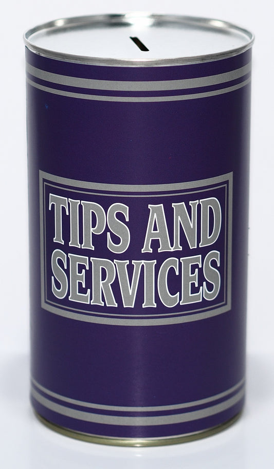 Tips & Service Cash Can (LRG)