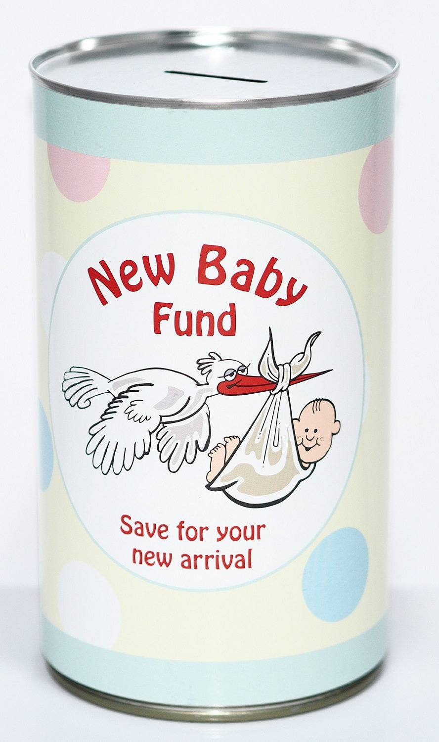New Baby Fund Cash Can Savings Tin (LRG)