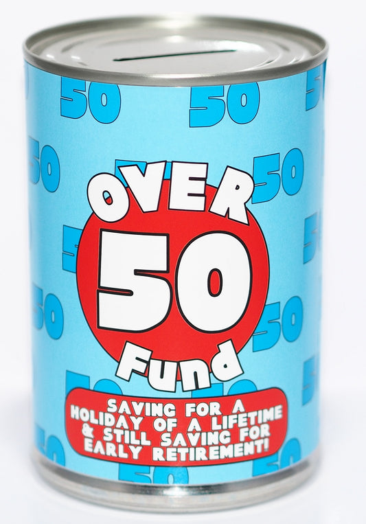 50th Birthday Fund Savings Tin Standard