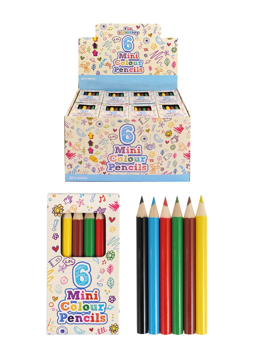 Mini Colouring Pencils 6pc