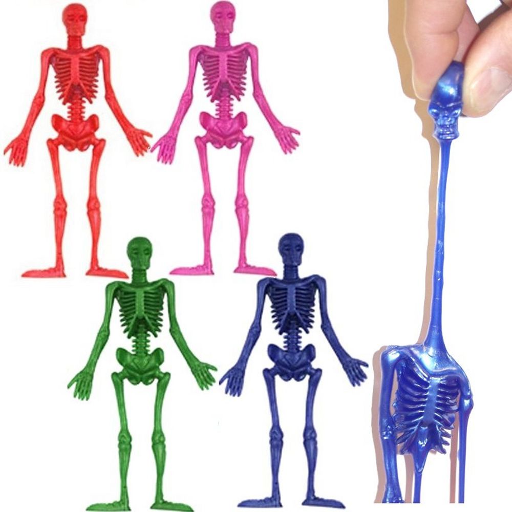 Stretchy Bendy Skeletons Scary Halloween Decoration Party Bag Filler Toy