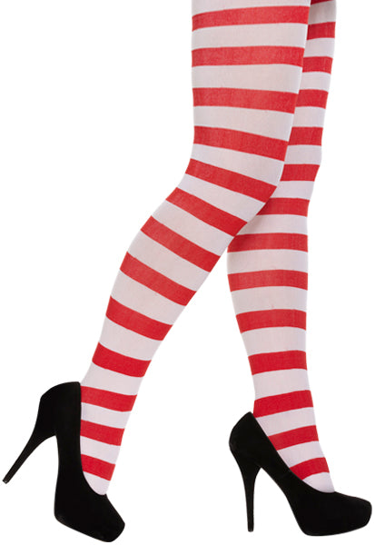 Christmas Adult Red & White Tights
